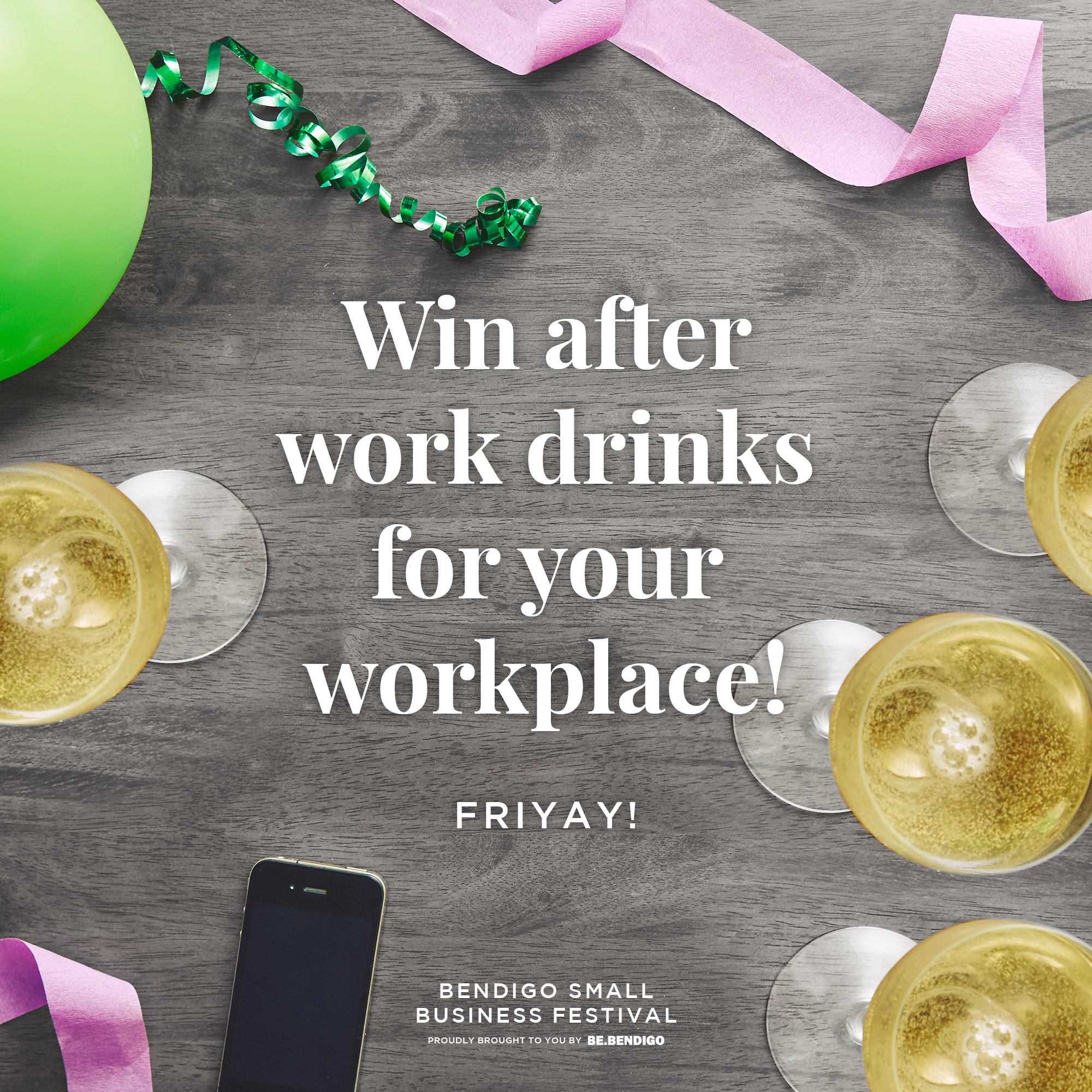 Social media campaign flyer for Bendigo event