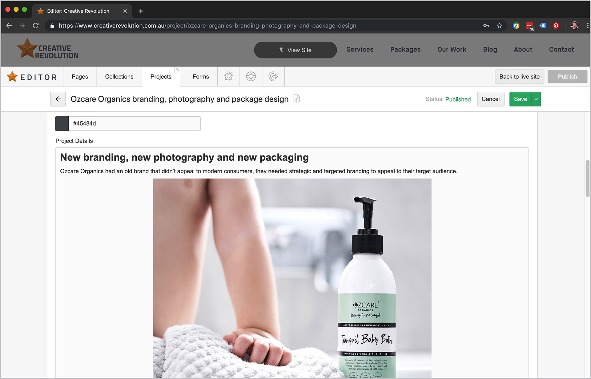 Content editor used by Bendigo agency