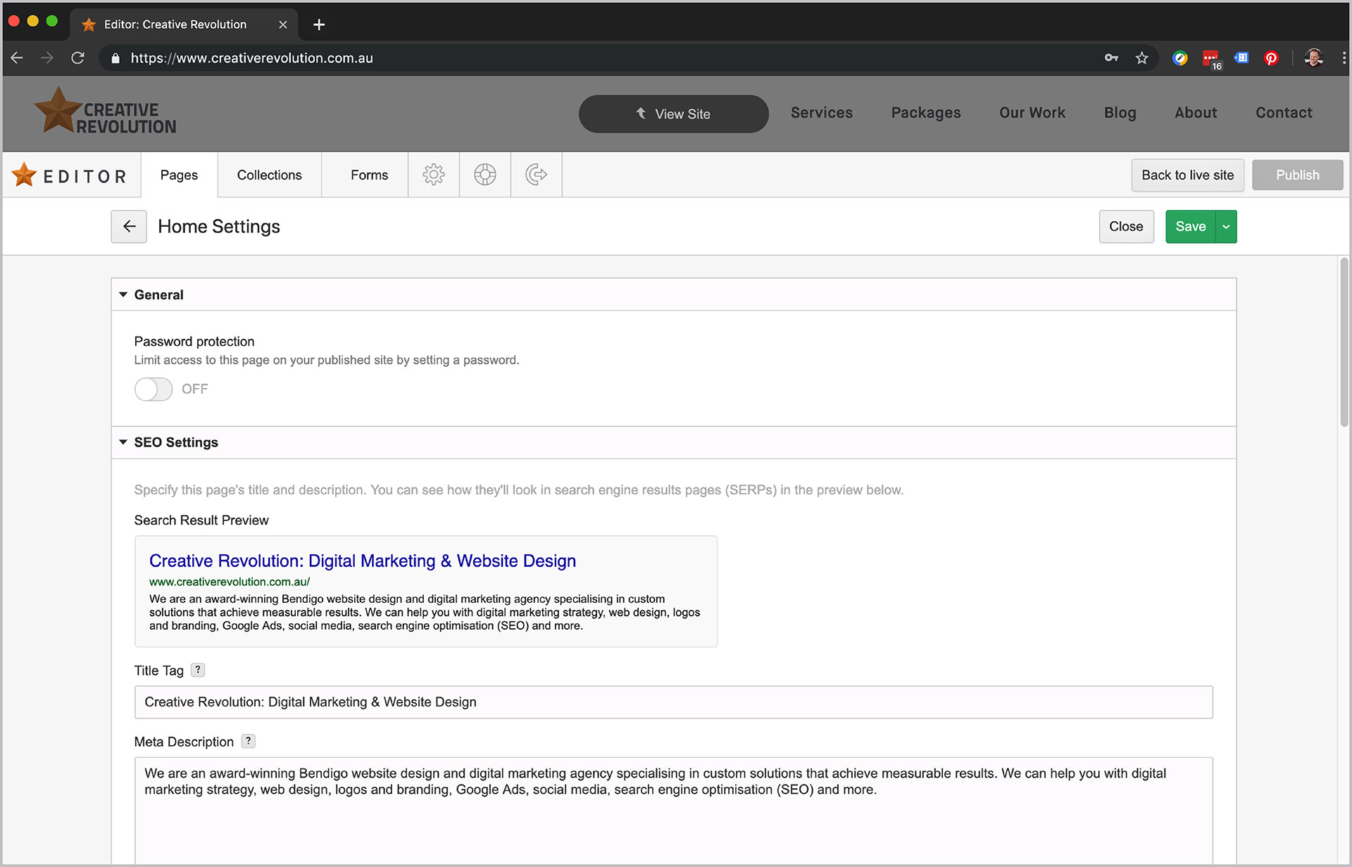 Content editor used by Bendigo agency