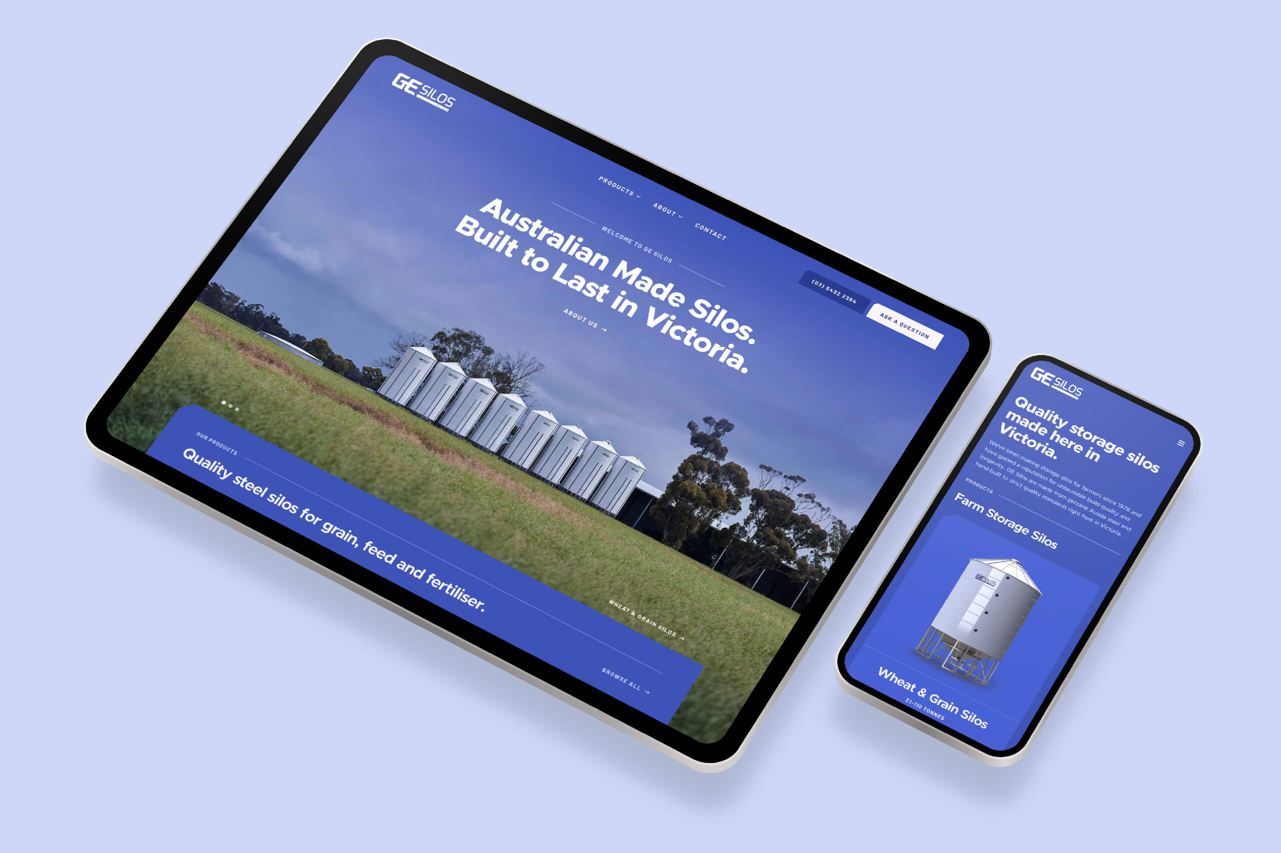 With their new website, Bendigo success story GE Silos cements their position as a market leader in farm storage silos. The website works to elevate the brand's unique selling points and features a range of advanced features and functionality including a 360º rotating viewer for silos, an option configuration tool, detailed quote request function, and a silo volume calculator.