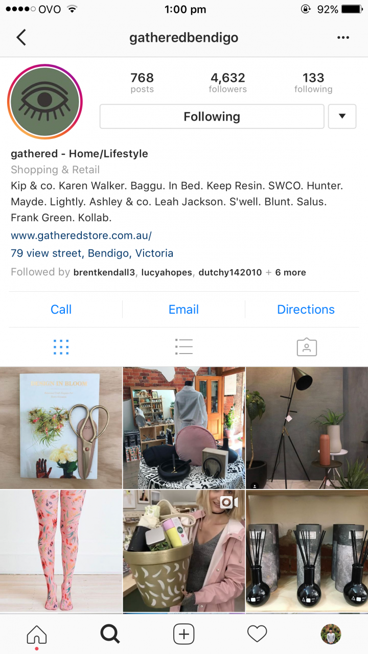 Gathered - Successful Bendigo Instagram Business
